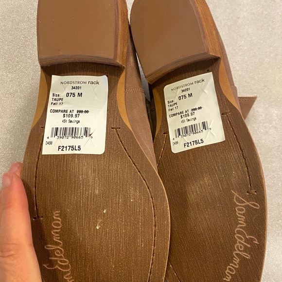 Sam Edelman taupe leather boots size 7.5 new - Picture 4 of 5